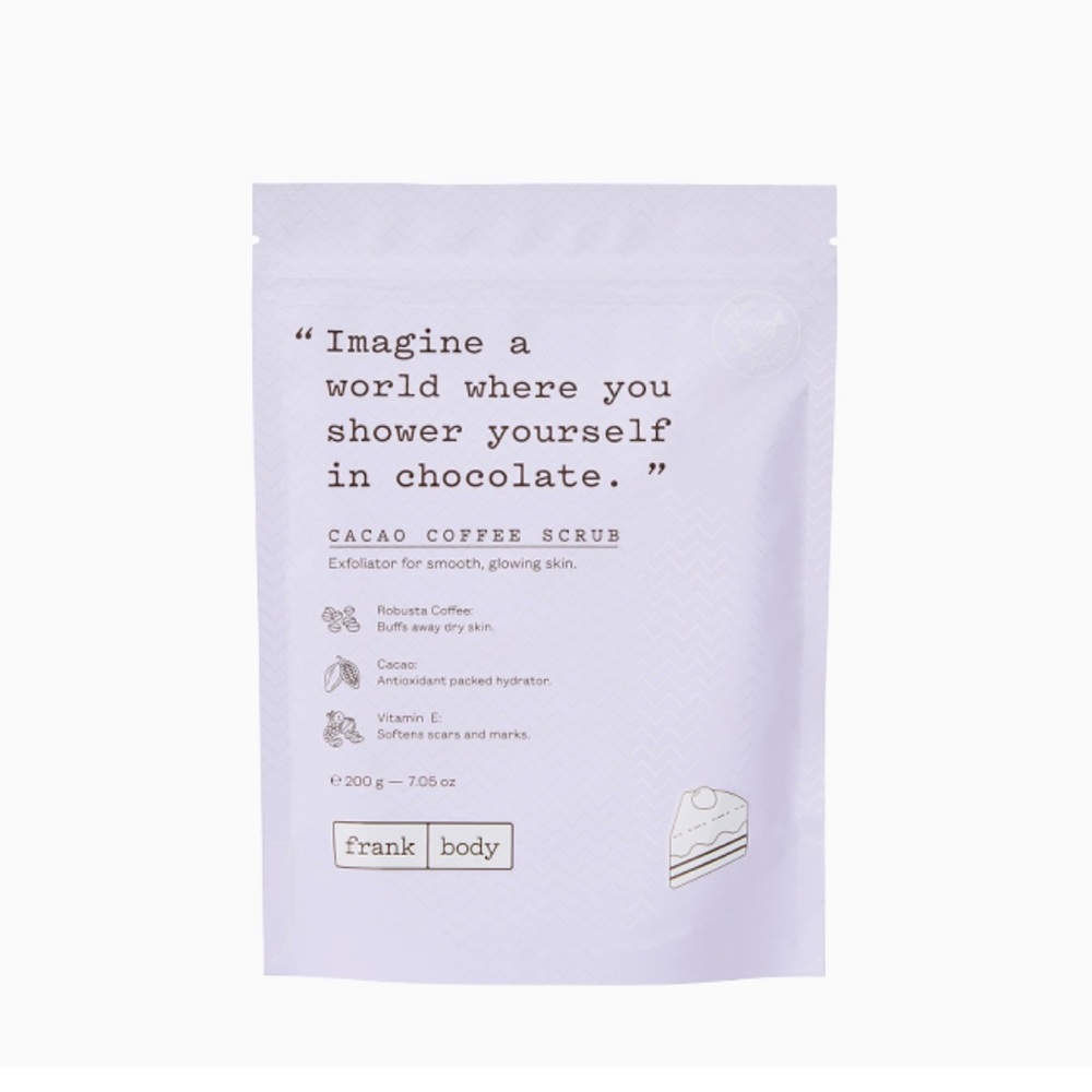 NEW Frank Body Cacao Coffee Scrub 7.050z Unopened